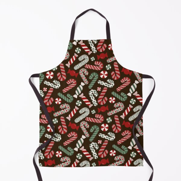 Item preview, Candies & Candy Canes - Multicolored Red & Green on Dark Chocolate Brown designed and sold by thecolorbirdie.