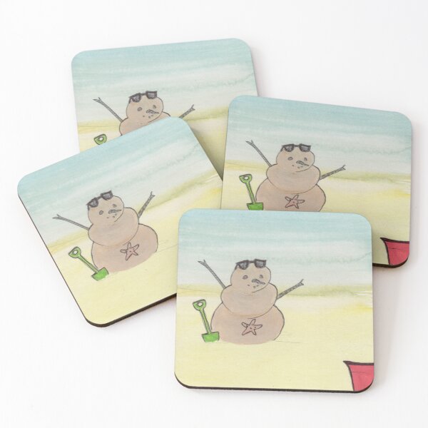 Item preview, Summer Snowman | Beach Illustration designed and sold by idledaze.