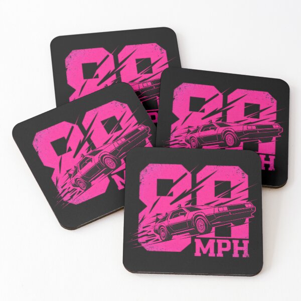 Item preview, Neon Pink 88 MPH Time Machine DeLorean Distressed Graphic designed and sold by Off-Road-Zone.