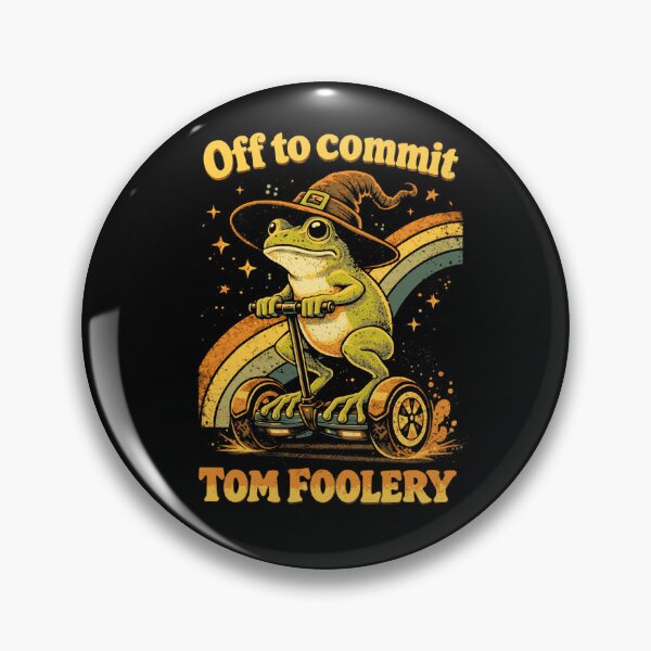Item preview, Off To Commit Tomfoolery Frog Funny Retro Humor designed and sold by JackCurtis1991.