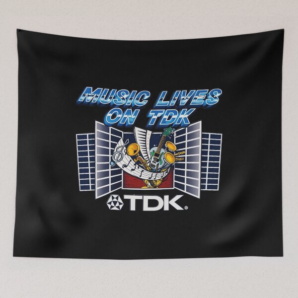 Item preview, TDK Music Lives On Retro T-Shirt – Vintage Cassette Tape & Audio Graphic Tee designed and sold by thudoando.