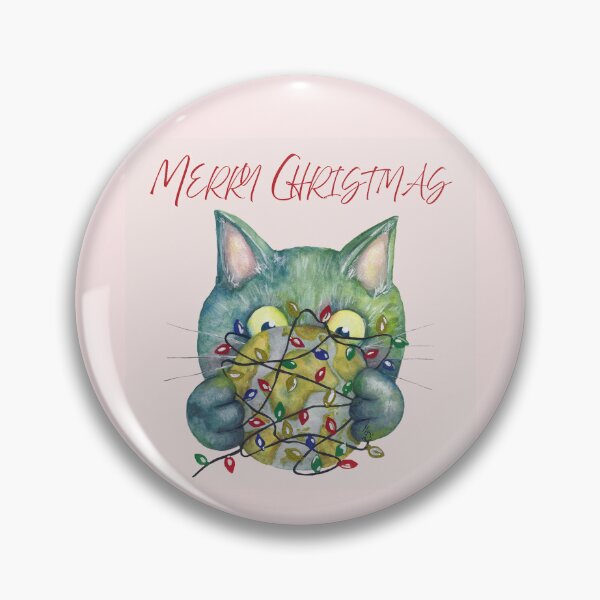Item preview, Merry Christmas Cat designed and sold by color_cat_art.