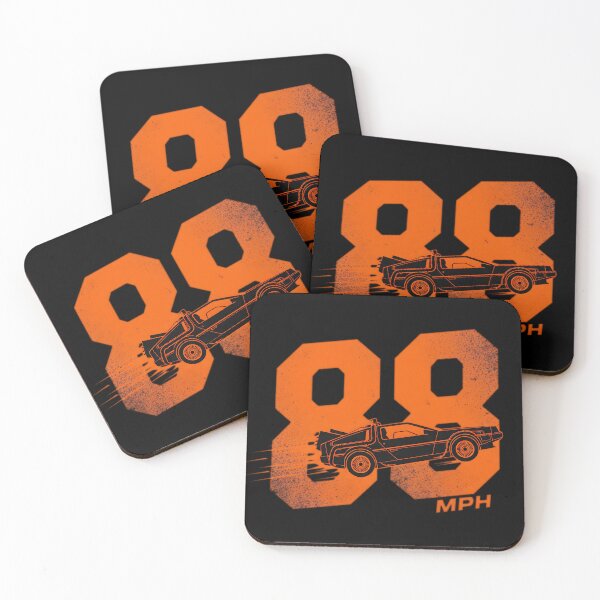 Item preview, 88 MPH Retro Orange Time Machine Graphic designed and sold by Off-Road-Zone.