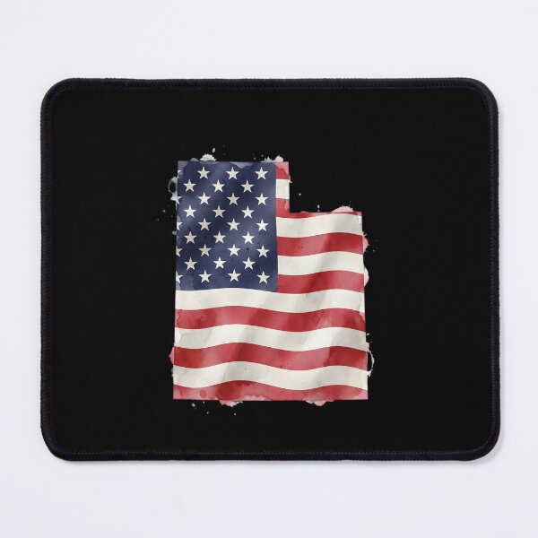 Item preview, Utah Stars & Stripes State Silhouette – Distressed Americana designed and sold by Paper Drip.