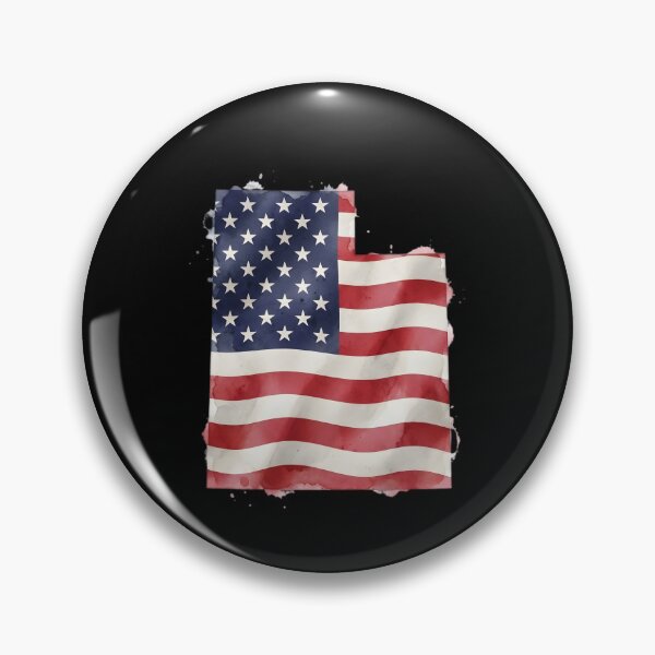 Item preview, Utah Stars & Stripes State Silhouette – Distressed Americana designed and sold by Paper Drip.