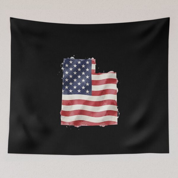 Item preview, Utah Stars & Stripes State Silhouette – Distressed Americana designed and sold by Paper Drip.