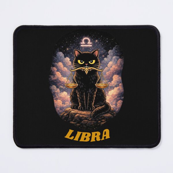 Item preview, Libra Zodiac Black Cat - Scales of Justice & Aesthetic Sky Art designed and sold by JakubDesigns89.