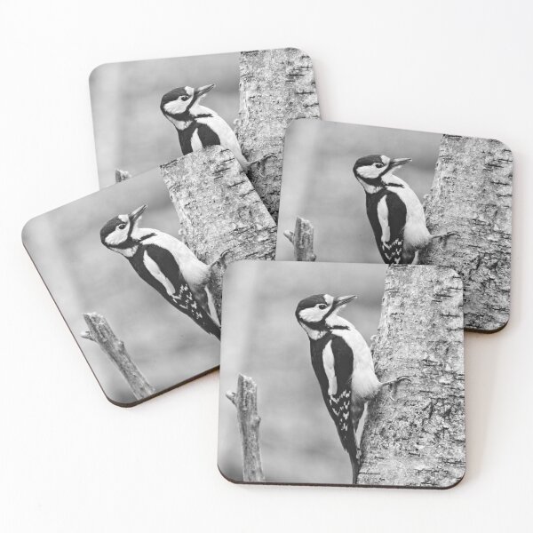 Item preview, Standardt. Great Spotted Woodpecker bw designed and sold by Jouko Lehto Photography.