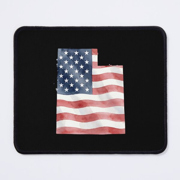 Item preview, Utah Stars & Stripes State Silhouette – Distressed Americana designed and sold by Paper Drip.
