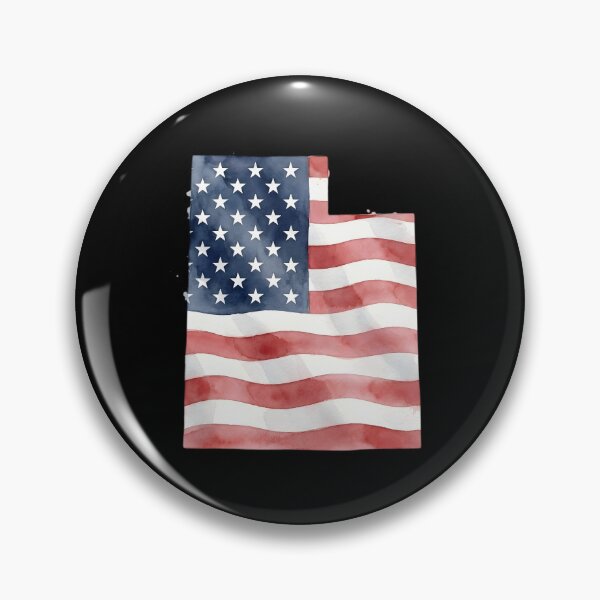 Item preview, Utah Stars & Stripes State Silhouette – Distressed Americana designed and sold by Paper Drip.