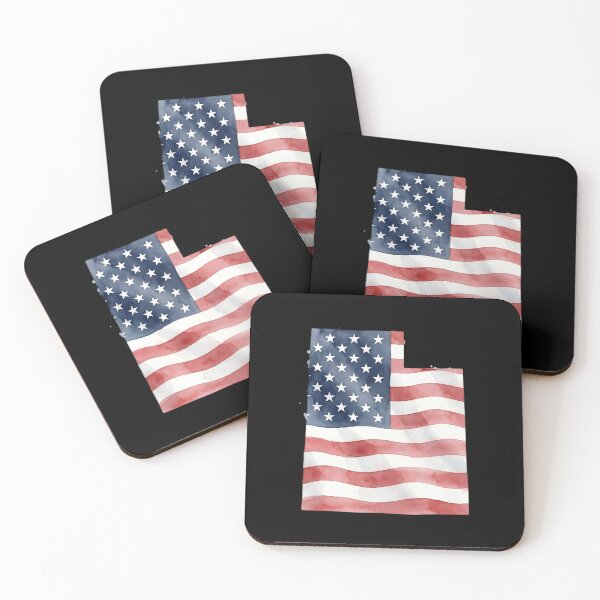 Item preview, Utah Stars & Stripes State Silhouette – Distressed Americana designed and sold by Paper Drip.