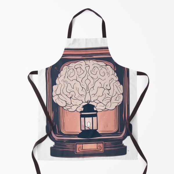Item preview, A modern and cozy lantern inside a brain silhouette. Lofi art graphic. designed and sold by Pro-deisgn.