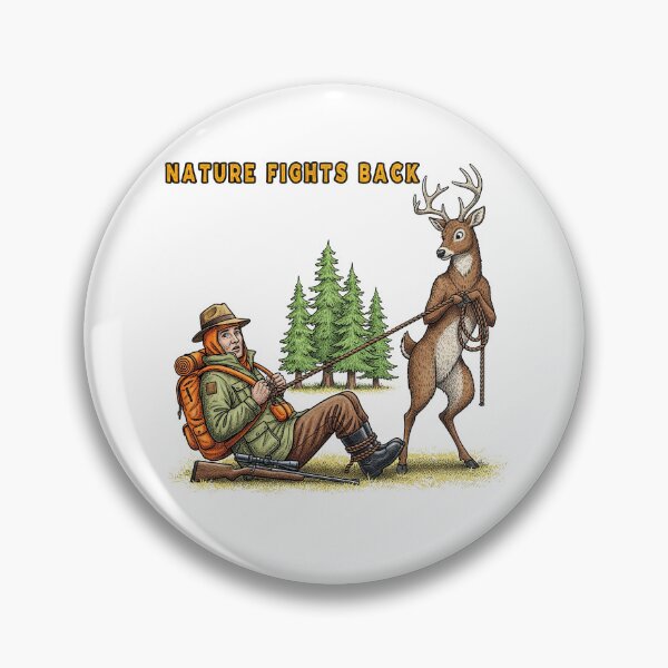 Item preview, Nature Fights Back Funny Deer Hunter designed and sold by TeeARTHY.