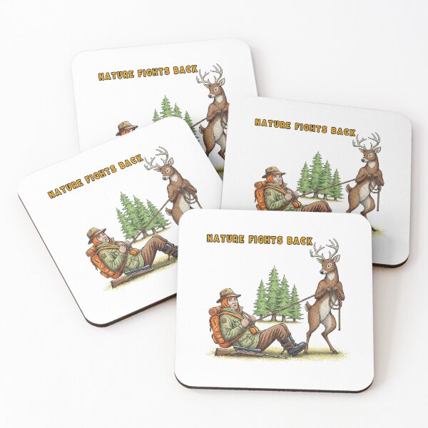 Item preview, Nature Fights Back Funny Deer Hunter designed and sold by TeeARTHY.