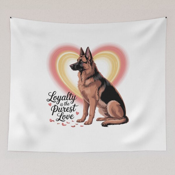Item preview, German Shepherd Valentine Loyalty Love With Heart Glow designed and sold by MuniraWearify.
