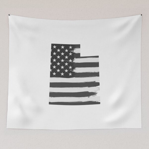 Item preview, Utah State Stars & Stripes Silhouette – Black and White designed and sold by Paper Drip.