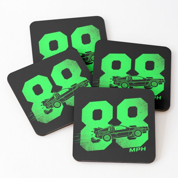 Item preview, 88 MPH Retro Green Time Machine Graphic designed and sold by Off-Road-Zone.