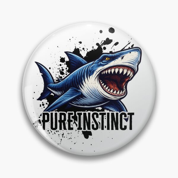 Item preview, Cool Shark design for Kids who love great white sharks- Pure instinct  designed and sold by Robobonez.