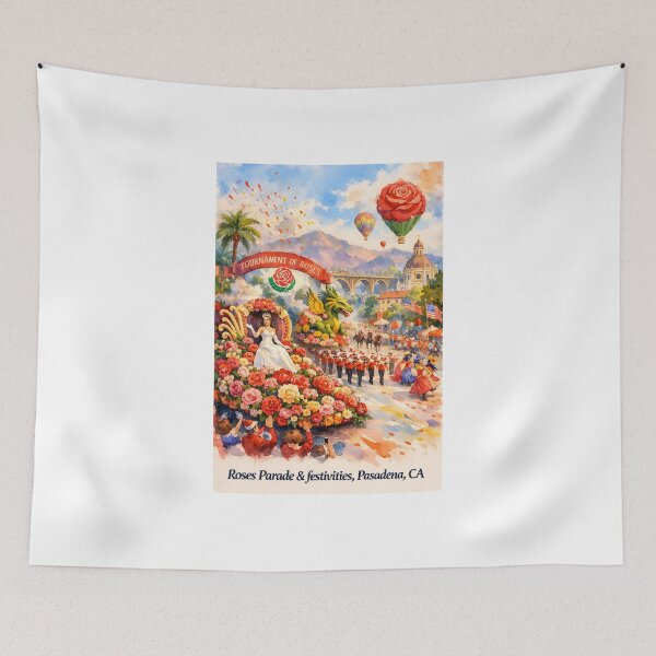 Item preview, Roses Parade Pasadena - California Festival Art designed and sold by ArtistrySky.