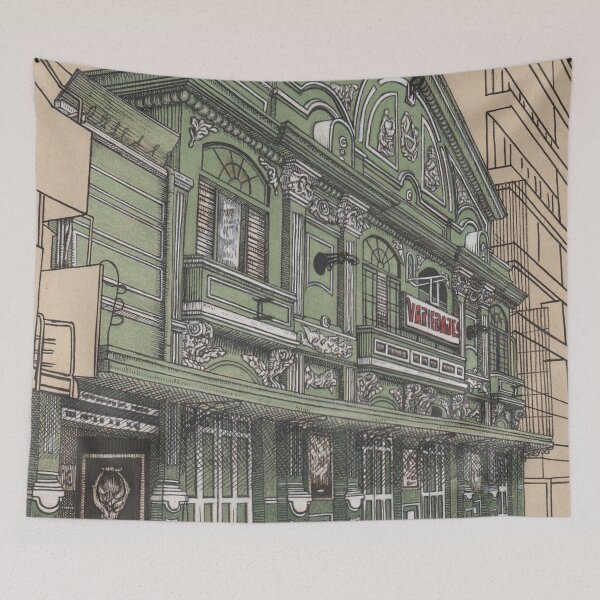 Item preview, Teatro Variedades San Jose - Vintage Cinema & Architecture Illustration designed and sold by JanidAlfaro.