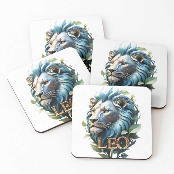 Item preview,  Regal Blue Leo Lion With Golden Leaves designed and sold by newvisionart191.