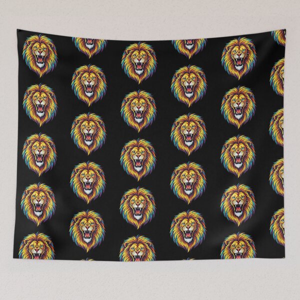 Item preview, Vibrant Rainbow Mane Lion Portrait designed and sold by TeeARTHY.
