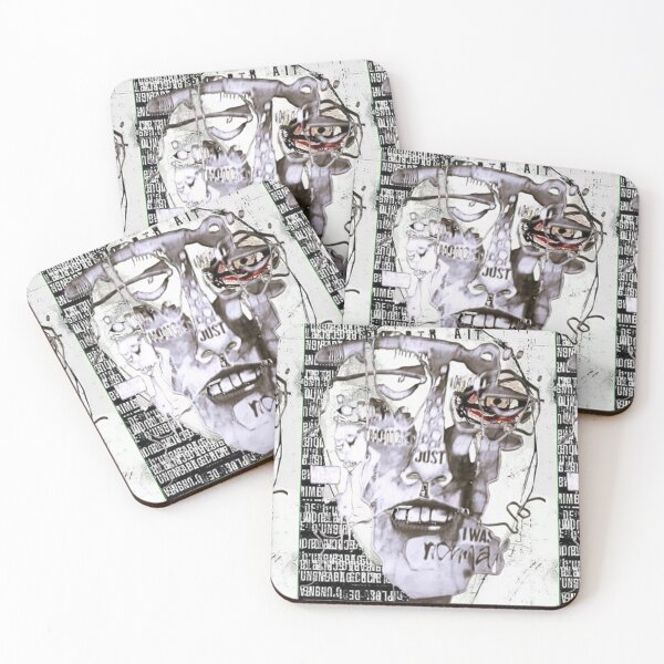 Item preview, abstract expression , face, bloody eye, Normal, letters designed and sold by NessArtByEwa.