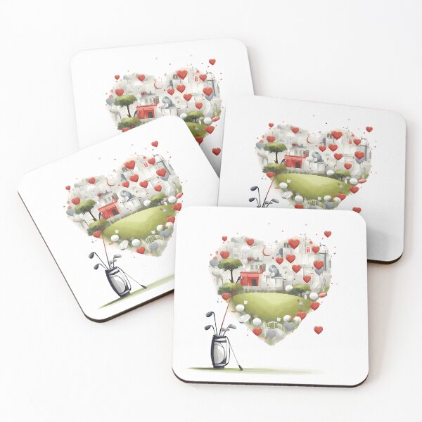 Item preview, I love golf - Heart-shaped golf designed and sold by MKV Design.