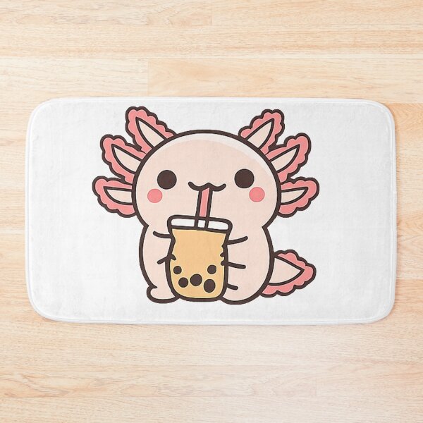 Item preview, Axolotl Drinking Matcha, Calm Atmospheric Illustration designed and sold by Ach&Koor.