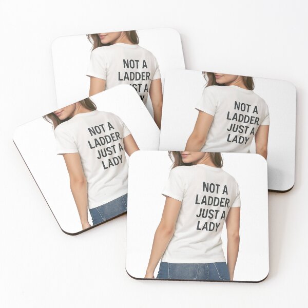 Item preview, Young woman poses in studio, slogan T shirt with bold back lettering designed and sold by Creative88Art.