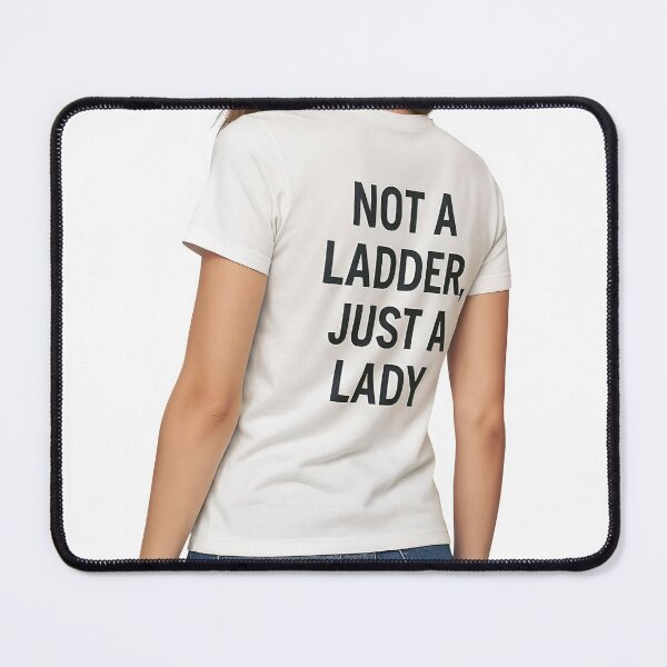 Item preview, Young woman poses in studio, slogan T shirt with bold back lettering designed and sold by Creative88Art.