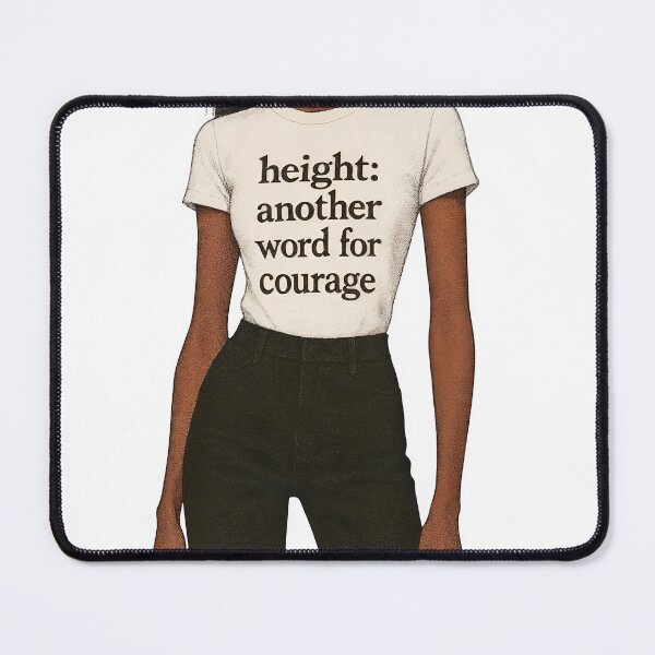 Item preview, Tall woman in white T shirt with courage slogan on black backdrop designed and sold by Creative88Art.