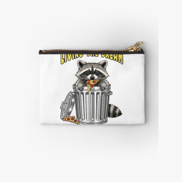 Item preview, Living the Dream Pizza Trash Raccoon designed and sold by TeeARTHY.
