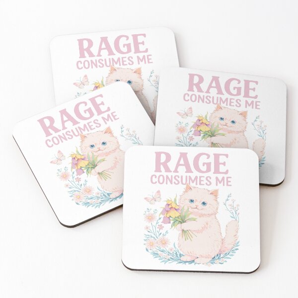 Item preview, Rage Consumes Me Cute Angry Cat Funny Sarcastic Meme designed and sold by JackCurtis1991.