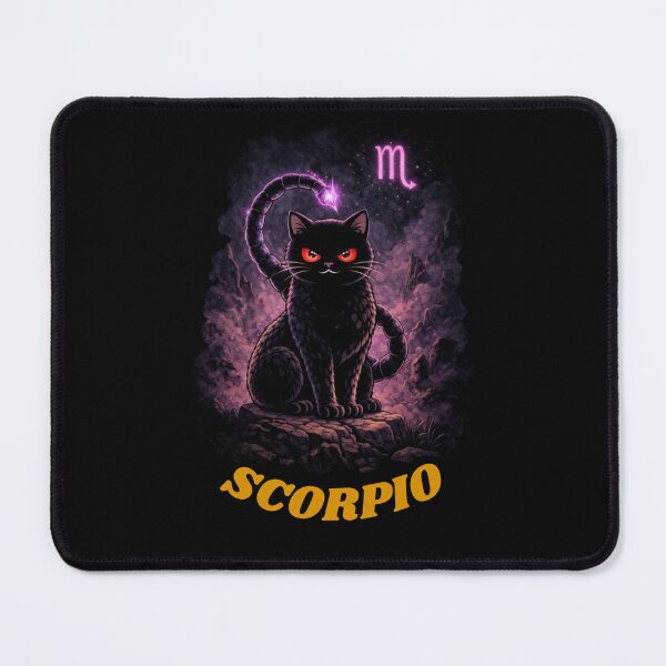 Item preview, Mysterious Scorpio Cat with Glowing Stinger - Astrology Gift designed and sold by JakubDesigns89.