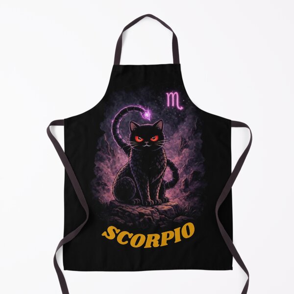Item preview, Mysterious Scorpio Cat with Glowing Stinger - Astrology Gift designed and sold by JakubDesigns89.