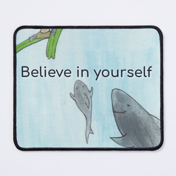 Item preview, Believe in yourself Greeting Card | The Little Blahaj That Could designed and sold by idledaze.