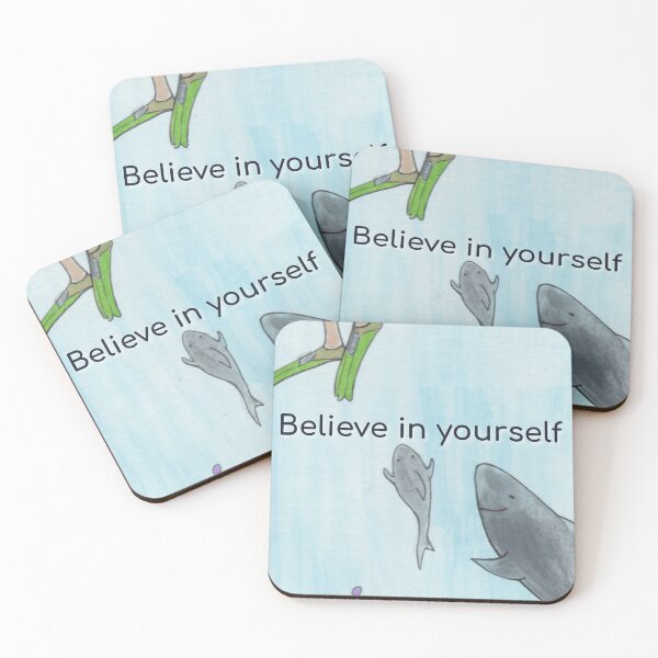 Item preview, Believe in yourself Greeting Card | The Little Blahaj That Could designed and sold by idledaze.