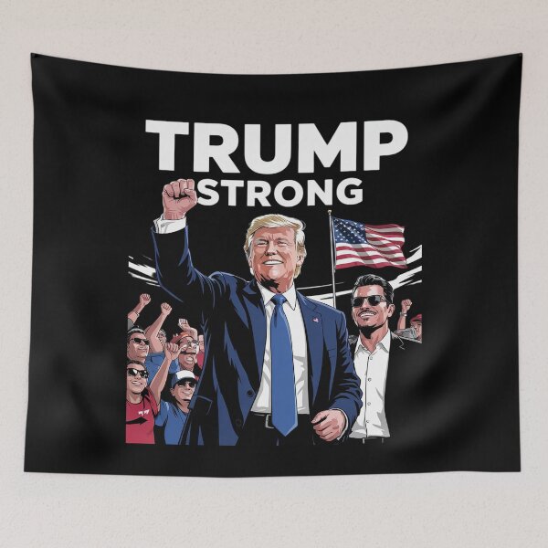 Item preview, Trump Strong Fist Hand US Vote Trump Survives Rally designed and sold by MarkLeedsArt.