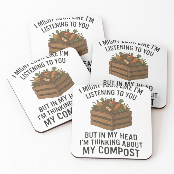 Item preview, Compost Lover Shirt – Funny Gardening Tee | “Listening but Thinking About Compost” designed and sold by Printsouf.