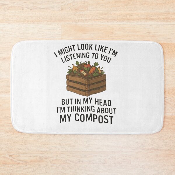 Item preview, Compost Lover Shirt – Funny Gardening Tee | “Listening but Thinking About Compost” designed and sold by Printsouf.