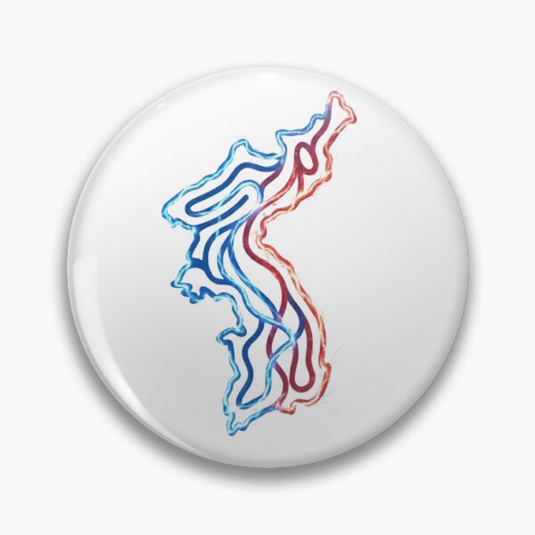 Item preview, Unified Korea Map Art - Red and Blue Intertwined designed and sold by Myōhō Print Co..