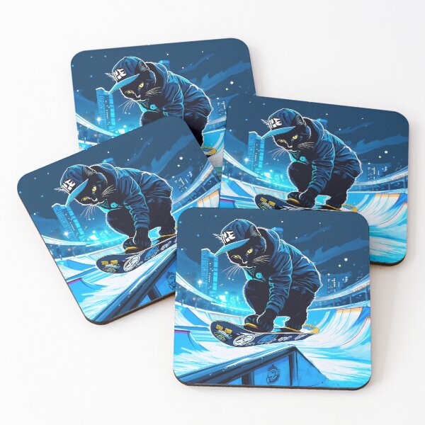 Item preview, Cat Snowboarding Streetwear Illustration 360 spin  designed and sold by Uglyandcute.