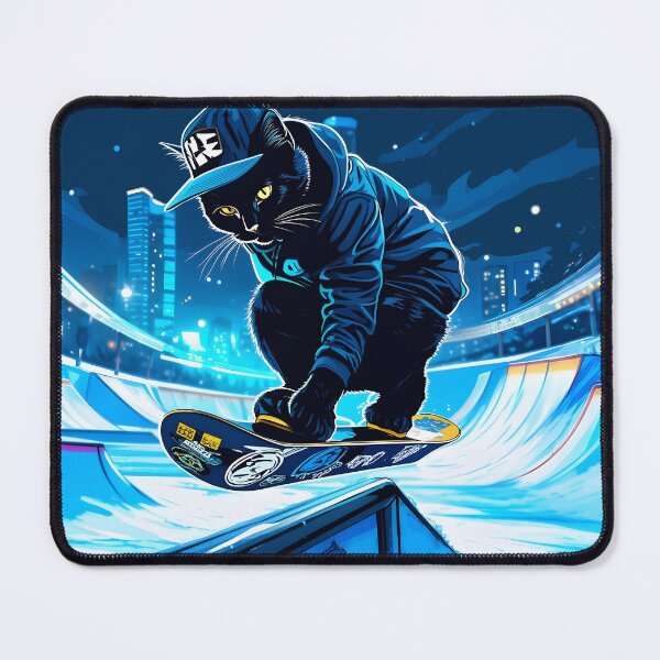 Item preview, Cat Snowboarding Streetwear Illustration 360 spin  designed and sold by Uglyandcute.