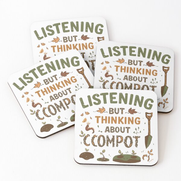 Item preview, Compost Lover Shirt – Funny Gardening Tee | “Listening but Thinking About Compost” designed and sold by Printsouf.
