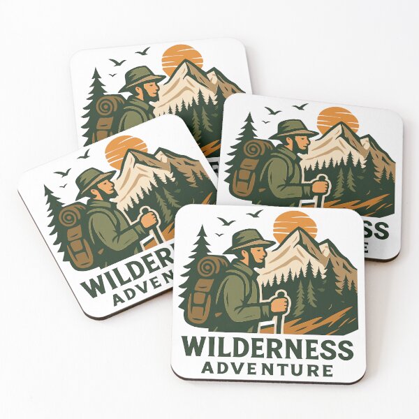 Item preview, Wilderness Adventrue badge illustration designed and sold by Art-Horizon.
