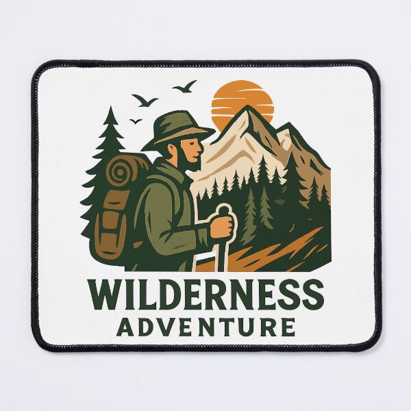 Item preview, Wilderness Adventrue badge illustration designed and sold by Art-Horizon.