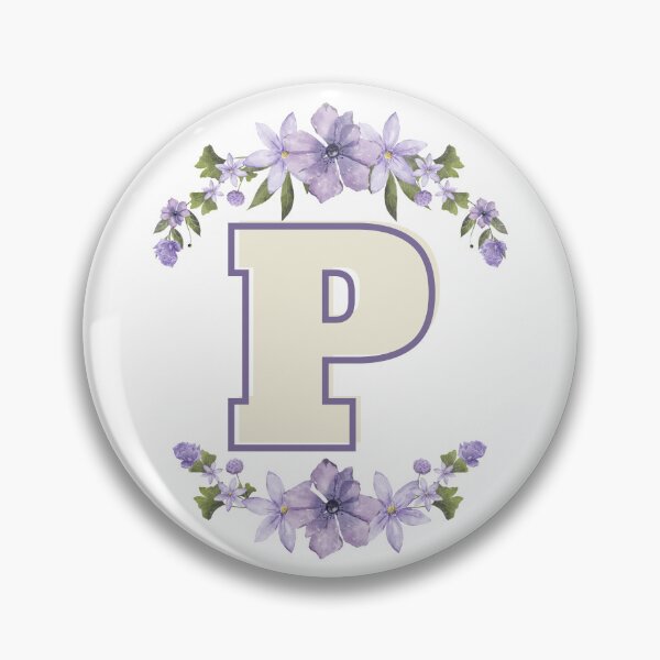 Item preview, Letter P Monogram with Flowers – Elegant Floral Initial Design designed and sold by OmikronStore.