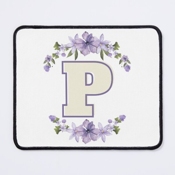 Item preview, Letter P Monogram with Flowers – Elegant Floral Initial Design designed and sold by OmikronStore.