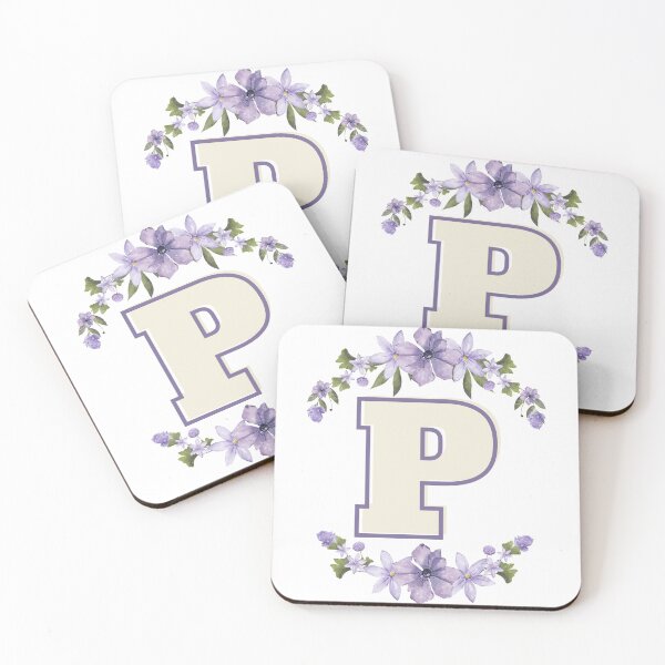 Item preview, Letter P Monogram with Flowers – Elegant Floral Initial Design designed and sold by OmikronStore.